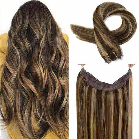 【Any 3 for 2】Highlight or Balayage Halo Hair Extensions/ Hair Weft