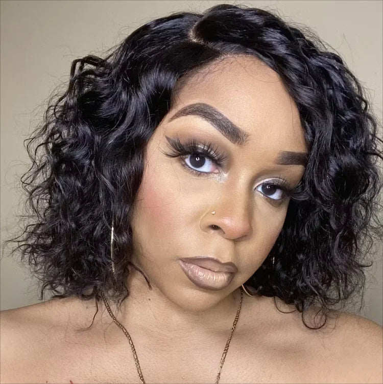 Trendy Curly Glueless Undetectable Invisible Short Lace Wig