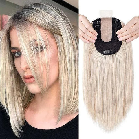 【BUY 2 GET 1 FREE 】New In Straight Remy Human Hair Topper