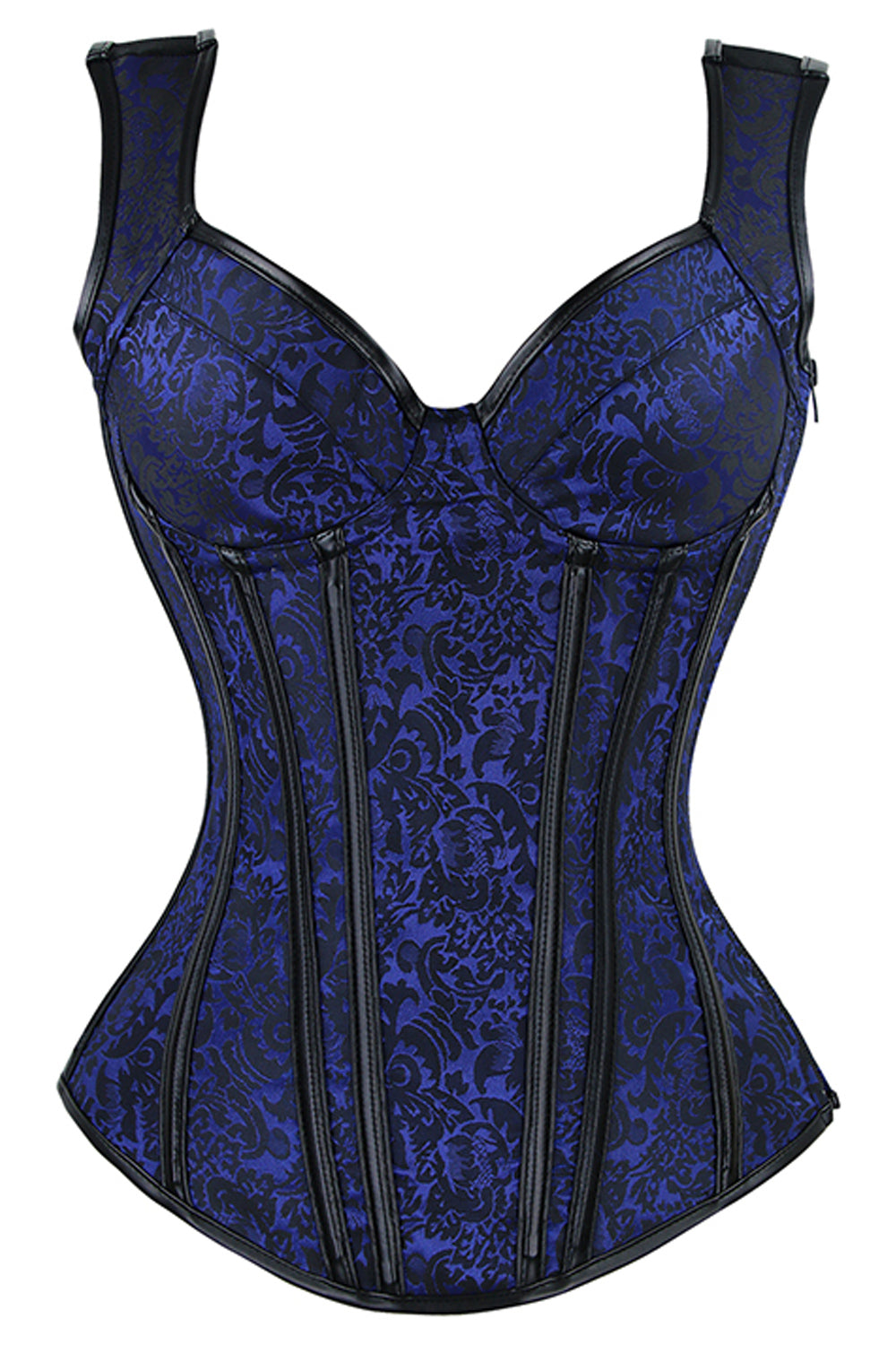 Atomic Electric Blue Steel Boned Steam Overbust Corset
