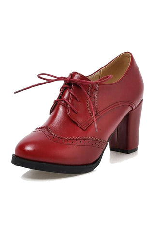 Atomic Vintage Oxford Block Heeled Shoes